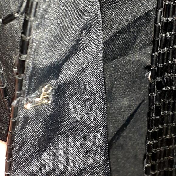 Ladies 80s Vintage Creative Creations 100% Silk Embellished Jacket Topper Size M - Picture 5 of 5